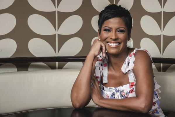 FILE - Talk Show host Tamron Hall poses for a portrait at Ruby's Vintage Harlem in New York on Aug. 8, 2019. Hall's new Court TV series, “Someone They Knew with Tamron Hall," debuts on Sunday. (Photo by Christopher Smith/Invision/AP, File)