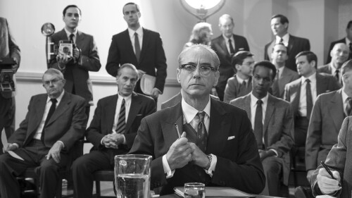 This image released by Universal Pictures shows Robert Downey Jr as Lewis Strauss in a scene from 