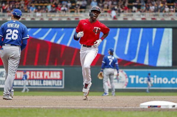 St. Louis, United States. 26th Aug, 2020. Kansas City Royals Cam Gallagher  rounds third base after hitting a two run home run in the third inning  against the St. Louis Cardinals at