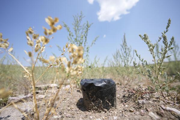 In this Monday, July 26, 2021, photograph, an experimental bore head is shown on the Terry Bison Ranch south of Cheyenne, Wyo.  Figures released this month show that population growth continues unabated in the South and West, even as temperatures rise and droughts become more common.  (AP Photo/David Zalubowski)