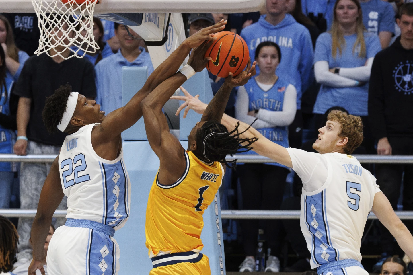 Cade Tyson’s big game propels North Carolina to easy victory over La Salle