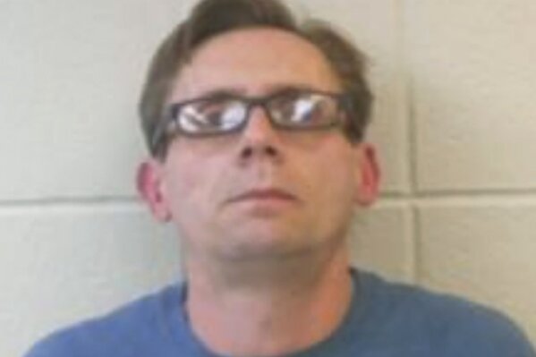 Dr. Terry Bateman is seen in an undated photo provided by the Clark County Sherrifs Office. Officials say two chemistry professors in Arkansas have been arrested on charges of manufacturing methamphetamine and using drug paraphernalia. The Clark County sheriff’s office says 45-year-old Terry David Bateman and 40-year-old Bradley Allen Rowland were arrested Friday, Nov. 15. 2019. (Clark County Sheriffs Office via AP)