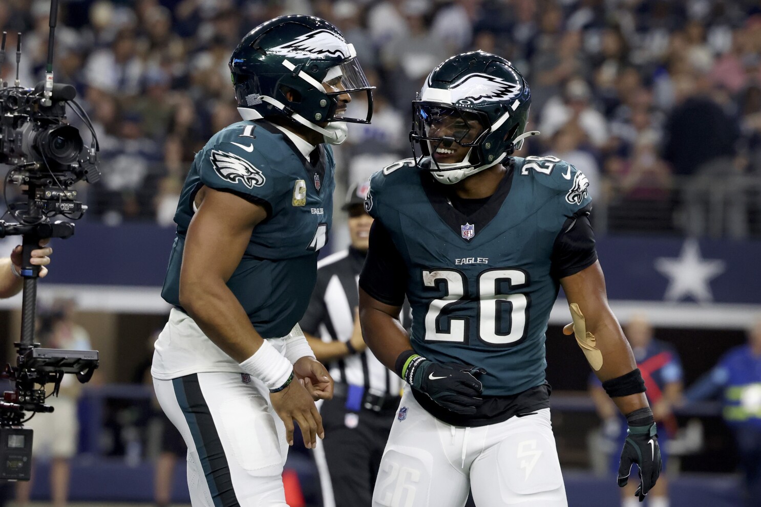 Sports betting: Saquon Barkley and A.J. Brown among the favorites to score  for the Eagles | AP News