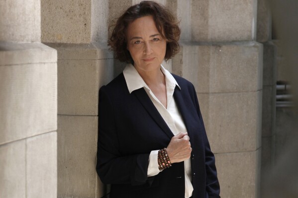This image released by Warner Music France shows Nathalie Stutzmann in Paris on June 11, 2020. (Stephanie Slama/Warner Music France via AP)