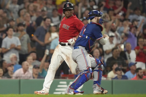 Red Sox burst out for 6 in the 7th, beat the AL West-leading Rangers 10-6