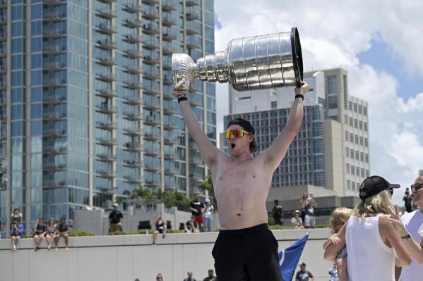 Yanni Gourde 2021 Stanley Cup Champ Belt // Tampa Bay 