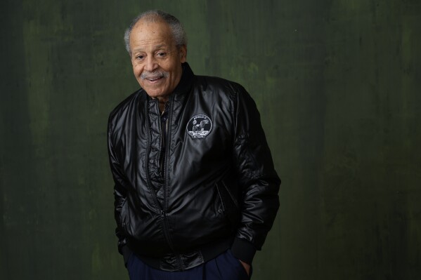 Former NASA astronaut Ed Dwight poses for a portrait to promote the National Geographic documentary film "The Space Race" during the Winter Television Critics Association Press Tour, Thursday, Feb. 8, 2024, at The Langham Huntington Hotel in Pasadena, Calif. (AP Photo/Chris Pizzello)