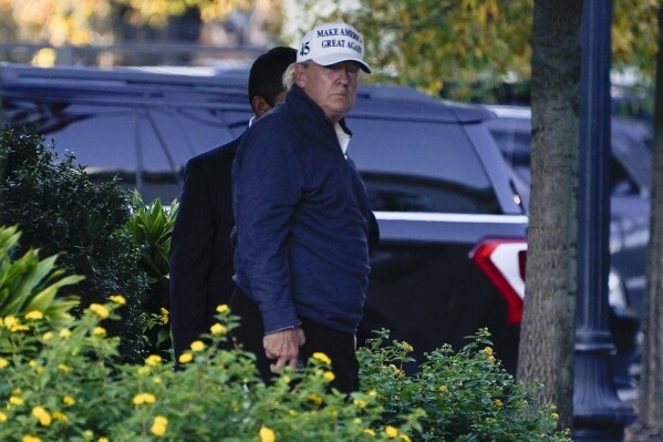 FIEL - President Donald Trump arrives at the White House after golfing Nov. 7, 2020, in Washington. (AP Photo/Evan Vucci, File)