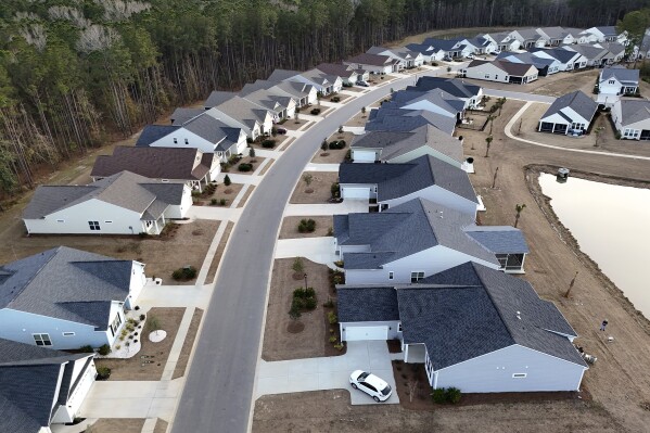 A section of a housing development in Okatie, S.C., is shown on on Thursday, Feb. 1, 2024. Freddie Mac reports on this week's average U.S. mortgage rates on Thursday, Feb. 15, 2024. (APPhoto/Gene J. Puskar)