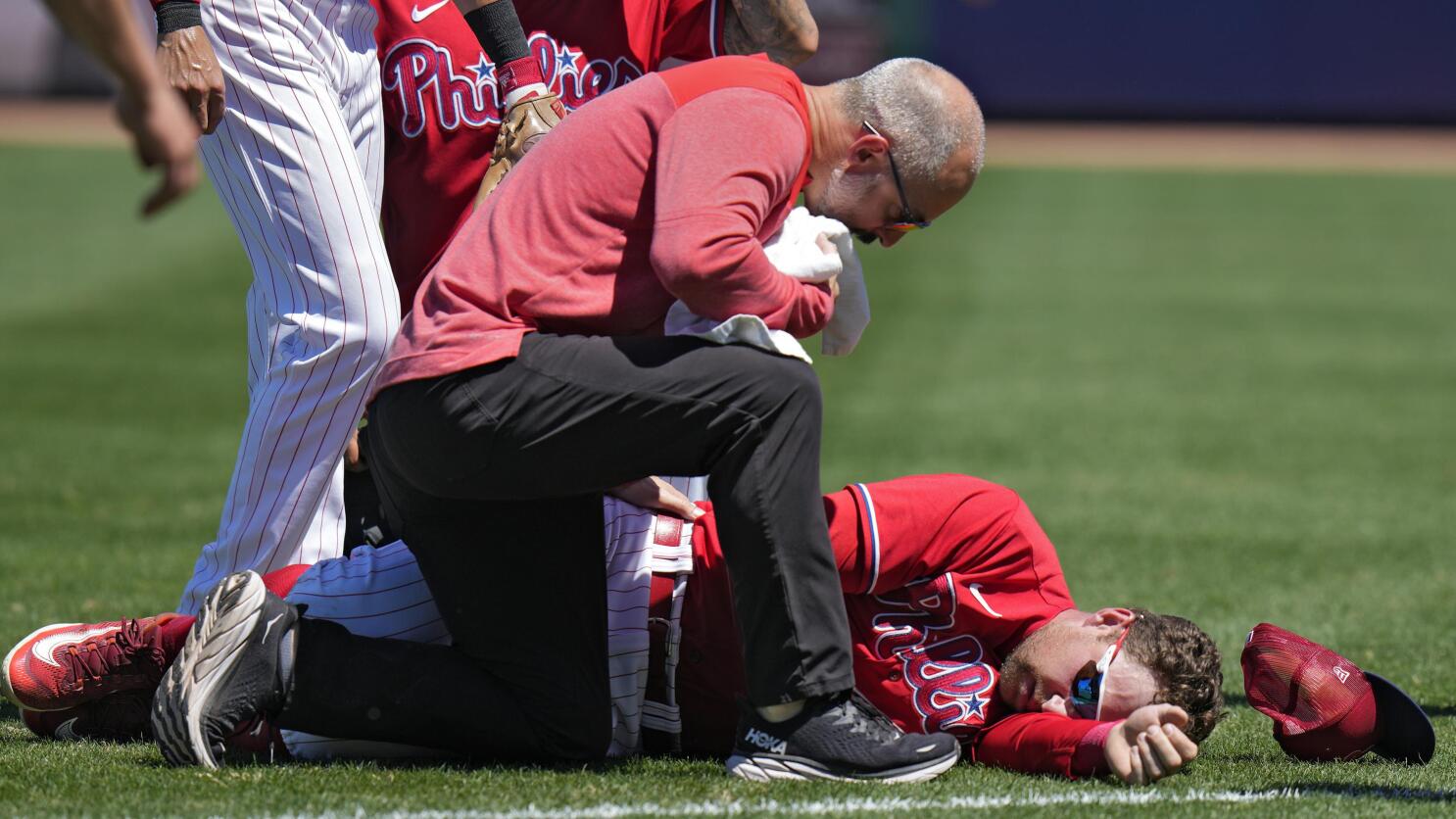 Phillies' Rhys Hoskins out for season with abdominal tear – The