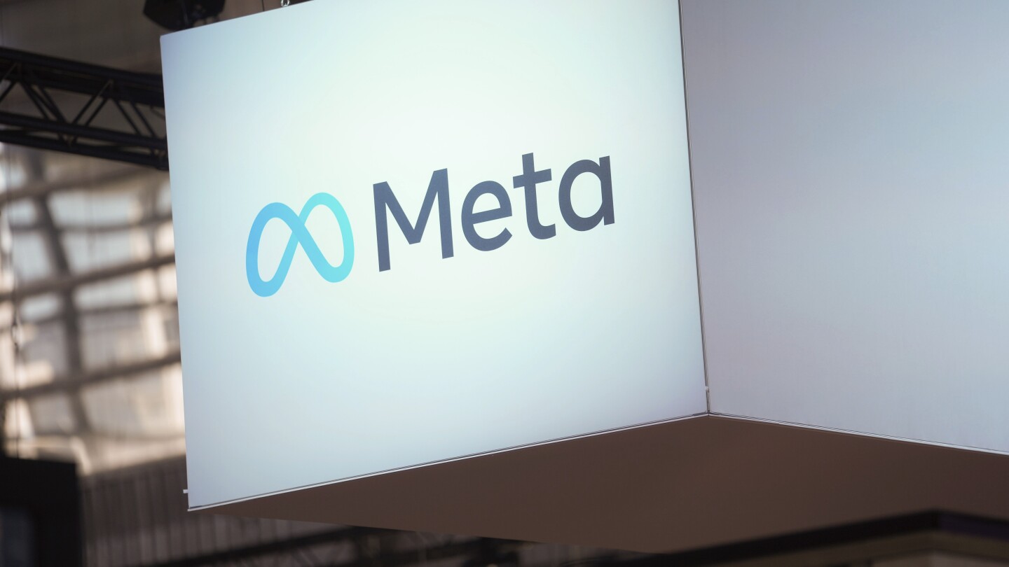 FILE - The Meta logo is seen at the Vivatech show in Paris, France, Wednesday, June 14, 2023. The European Union opened fresh investigations Thursday,