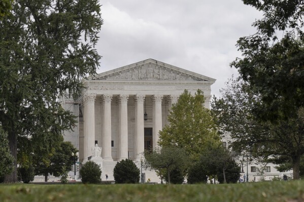 The U.S. Supreme Court is seen, Oct. 5, 2023, in Washington. (AP Photo/Mariam Zuhaib)