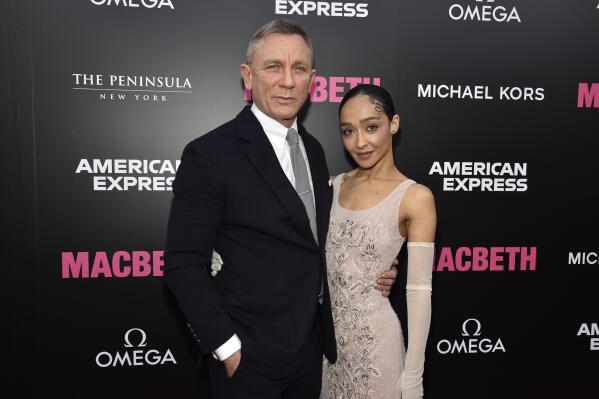 Actors Daniel Craig, left, and Ruth Negga attend the "Macbeth" Broadway opening night at the Longacre Theatre on Thursday, April 28, 2022, in New York. (Photo by Evan Agostini/Invision/AP)