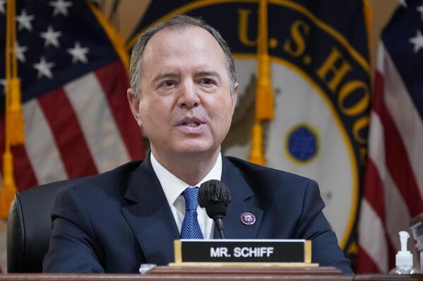 FILE - Rep. Adam Schiff, D-Calif., during a hearing at the Capitol in Washington, on June 21, 2022. Rep. Schiff, who rose to national prominence as the lead prosecutor in President Donald Trump's first impeachment trial, announced Thursday, Jan. 26, 2023, that he is seeking the U.S. Senate seat currently held by Sen. Dianne Feinstein. (AP Photo/J. Scott Applewhite, File)