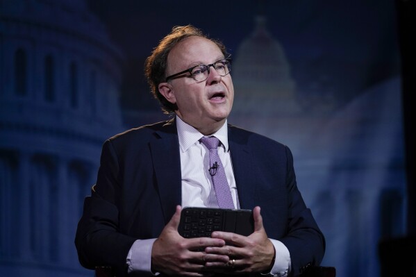 Syd Seiler speaks during an interview with the Associated Press in Washington, Tuesday, Sept. 5, 2023. Seiler is freshly retired after decades of advising presidents, military commanders and diplomats, making reported secret trips to North Korea and serving as a lead U.S. negotiator on talks to contain its nuclear program. (AP Photo/Carolyn Kaster)