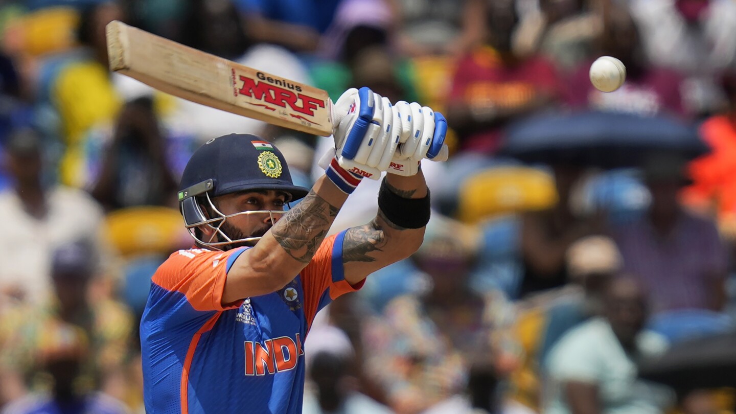 Kohli’s fifty leads India to 176-7 in T20 World Cup final against South Africa