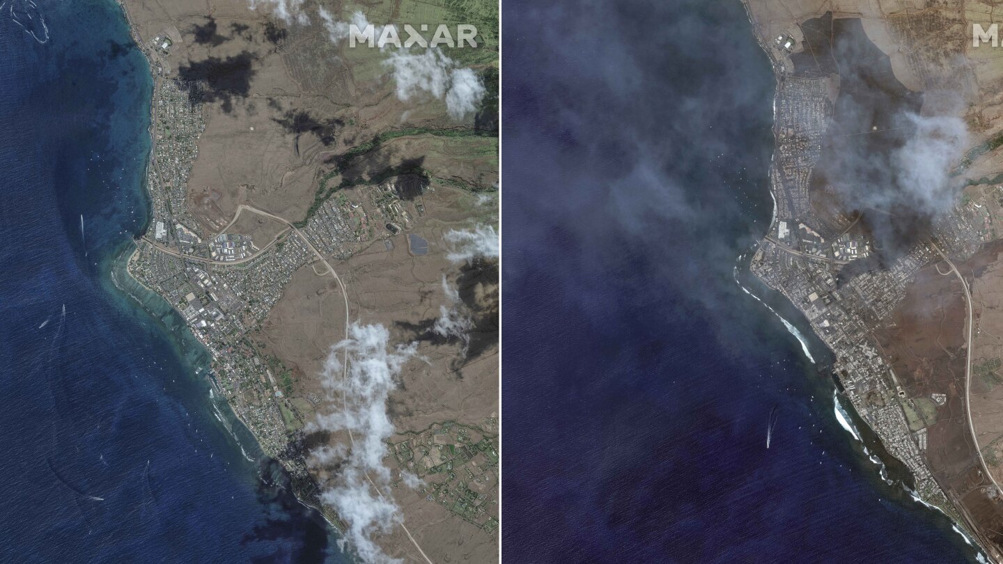 Beforeandafter images show Maui wildfire devastation in stark contrast AP News