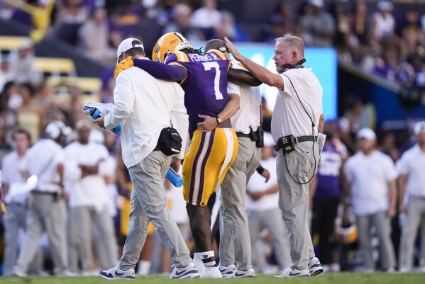 LSU linebacker Harold Perkins Jr.'s season is ended by knee injury, coach confirms | AP News