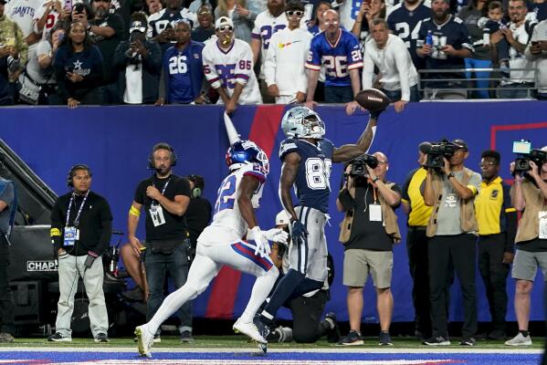 Dallas Cowboys 23-16 New York Giants, CeeDee Lamb one-handed TD