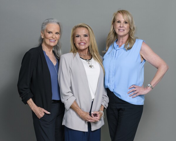 Denise Brown, from left, Dominique Brown, and Tanya Brown pose for a portrait to promote the docuseries "The Life & Murder of Nicole Brown Simpson" on Wednesday, May 29, 2024, in New York. (Photo by Christopher Smith/Invision/AP)