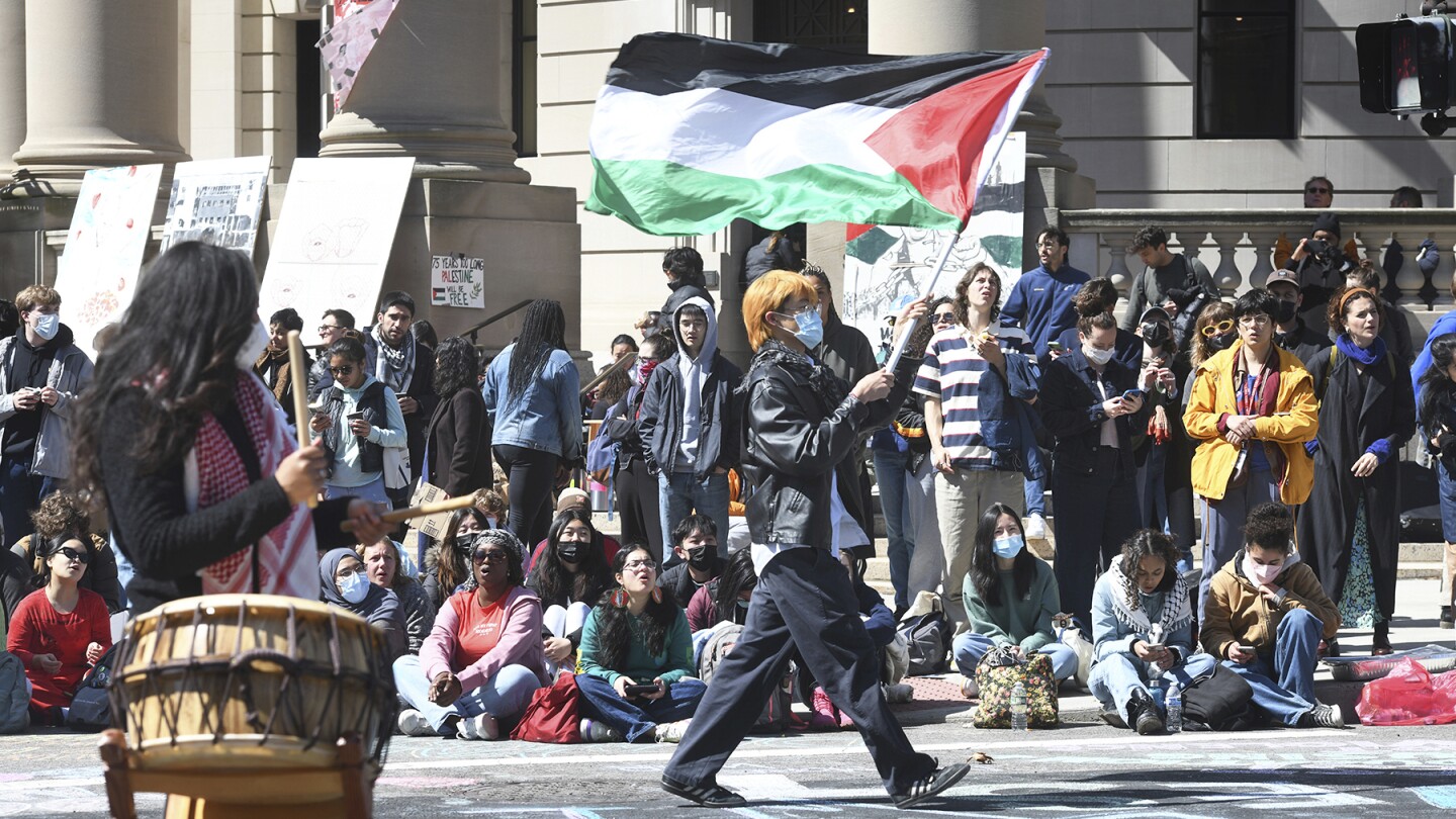 Columbia cancels in-person classes and Yale protesters are arrested as Mideast war tensions grow