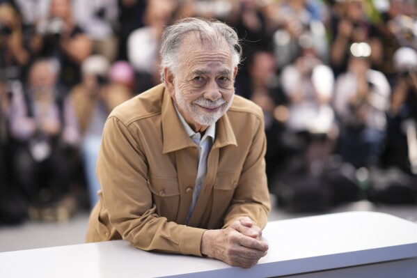 Director Francis Ford Coppola poses for photographers at the photo call for the film "Megalopolis" at the 77th international film festival, Cannes, southern France, Friday, May 17, 2024. (Photo by Scott A Garfitt/Invision/AP, File)