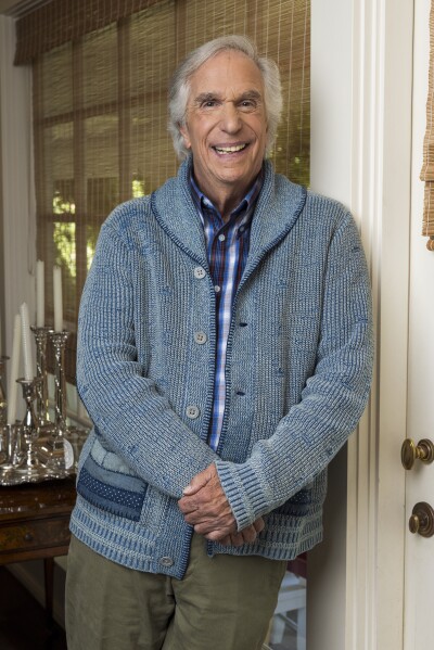 Henry Winkler poses for a portrait in Los Angeles on Wednesday, Oct. 11, 2023, to promote his memoir "Being Henry: The Fonz...and Beyond." (Photo by Willy Sanjuan/Invision/AP)