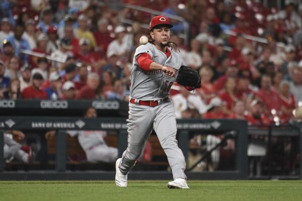 April 8, 2023: St. Louis Cardinals third baseman Nolan Arenado (28) hits a  pitch during the game between the Milwaukee Brewers and the St. Louis  Cardinals at American Family Field on April
