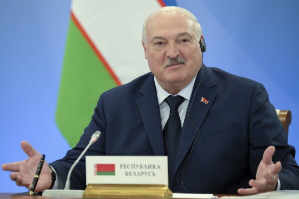 Belarusian President Alexander Lukashenko attends the Supreme Eurasian Economic Union meeting in Igora, Russia, Dec. 26, 2024. (Alexei Danichev, Sputnik, Kremlin Pool Photo via AP, File)