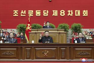 FILE - In this photo provided by the North Korean government, North Korean leader Kim Jong Un, bottom center, attends a ruling party congress in Pyongyang, North Korea, on Jan. 12, 2021. North Korean hackers have stolen an estimated 1.5 trillion won ($1.2 billion) in cryptocurrency and other virtual assets in the past five years, more than half of it this year alone, South Korea’s spy agency said Thursday, Dec. 2022. (Korean Central News Agency/Korea News Service via AP, File)
