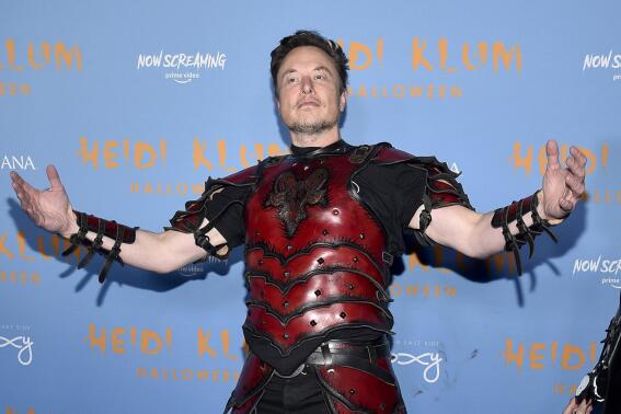 Elon Musk attends Heidi Klum's 21st annual Halloween party at Sake No Hana at Moxy Lower East Side on Monday, Oct. 31, 2022, in New York. (Photo by Evan Agostini/Invision/AP)