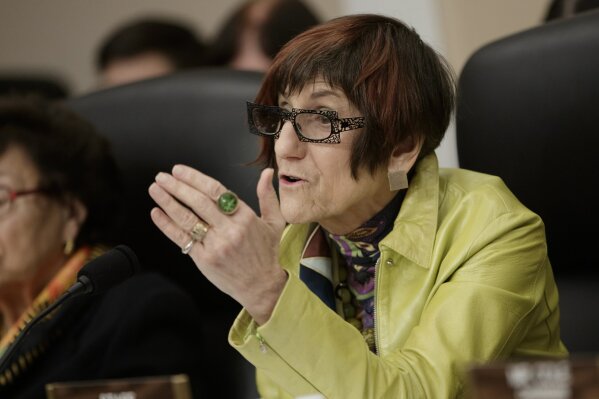 
              FILE - In this March 29, 2017 file photo, Rep. Rosa DeLauro, D-Conn. speaks on Capitol Hill in Washington, during a House Appropriations subcommittee hearing.  House Democrats are preparing to bring Education Secretary Betsy DeVos under the sharpest scrutiny she has seen since taking office. DeVos has emerged as a common target for Democrats as they take charge of House committees that wield oversight powers including the authority to issue subpoenas and call hearings. At least four Democrat-led committees are expected to push DeVos on a range of topics.  (AP Photo/J. Scott Applewhite)
            