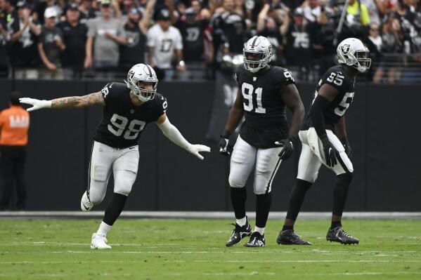 Raiders DE Crosby on baby watch ahead of game vs Chiefs