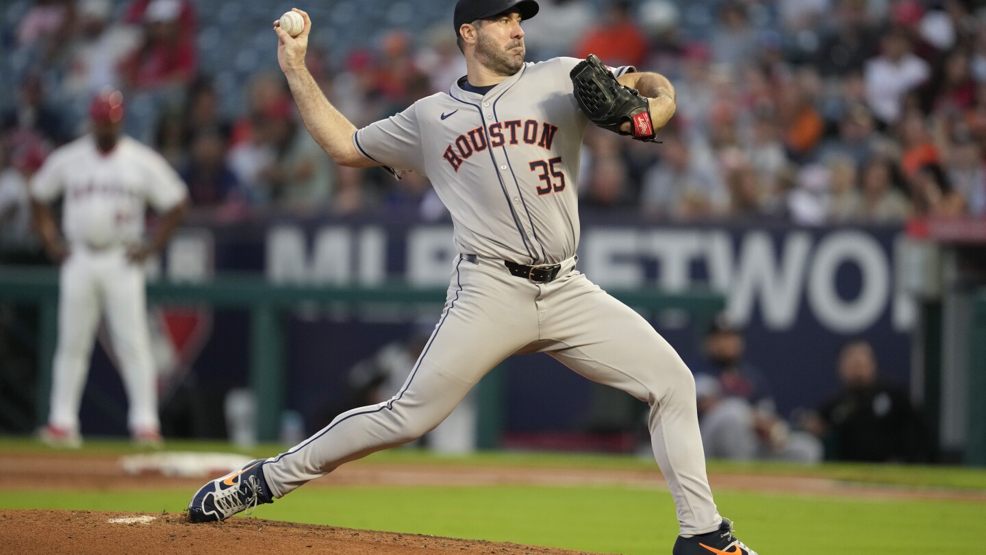 Verlander получава 1-ва победа от май, когато Astros победи Angels 5-3 