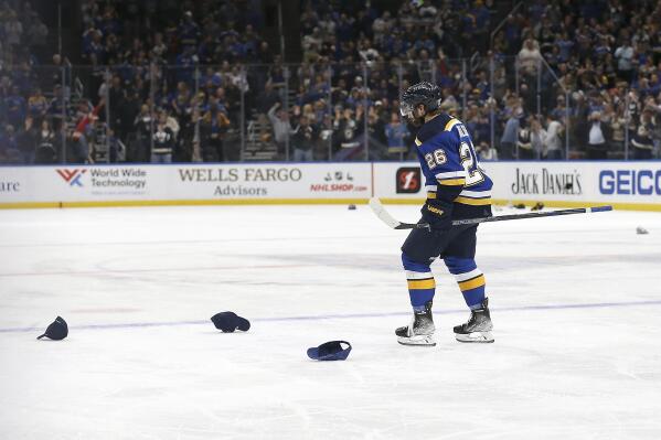 St. Louis Blues' Dakota Joshua (54) in action against the St. Louis Blues  during the second