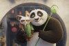 This image released by Universal Pictures shows characters Shifu, voiced by Dustin Hoffman, left, and Po, voiced by Jack Black in a scene from DreamWorks Animation's "Kung Fu Panda 4." (DreamWorks Animation/Universal Pictures via AP)