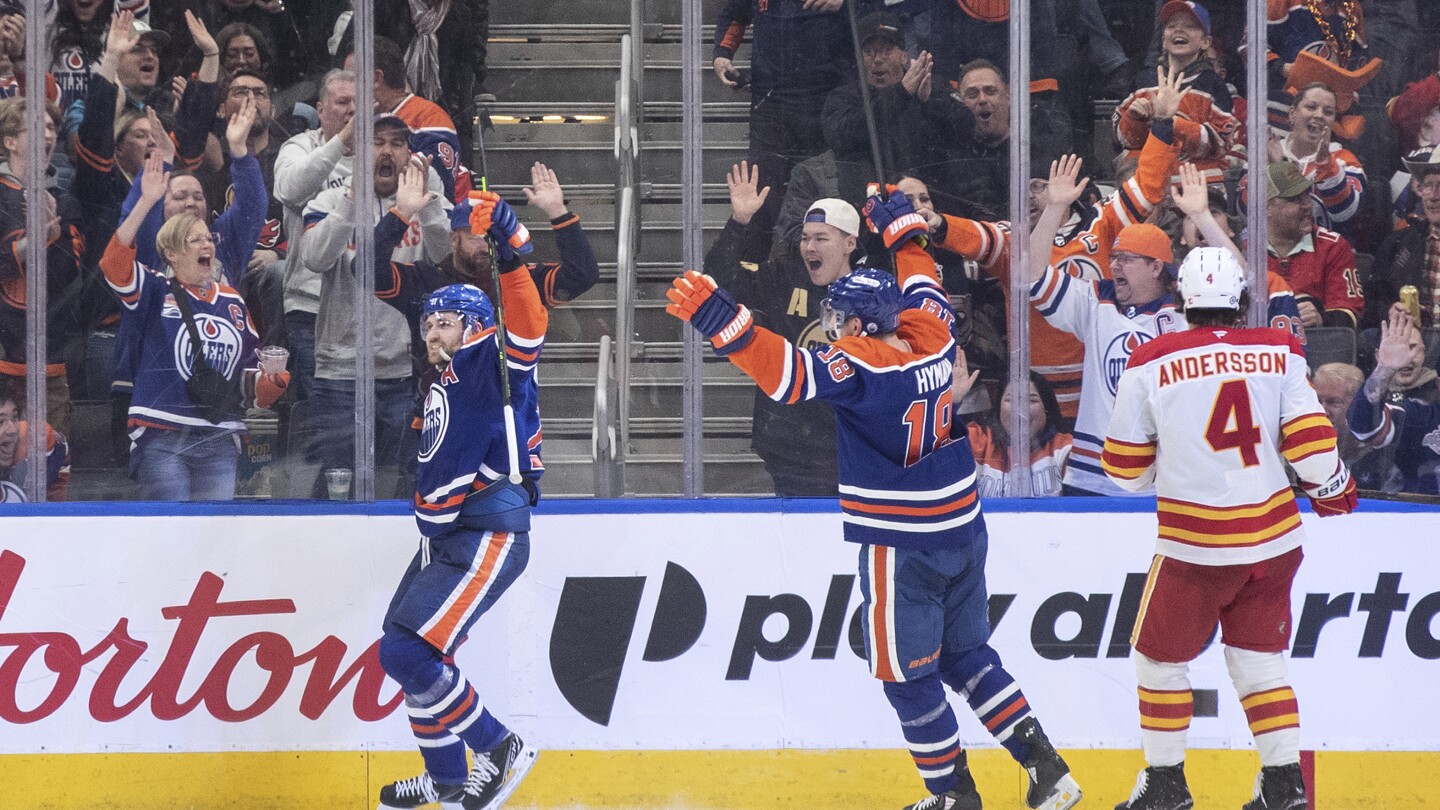 Draisaitl's Two Goals Propel Oilers Past Flames 3-2 in Overtime