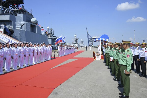 Military-ruled Myanmar hosts joint naval exercise with Russia, its close  ally and top arms supplier | AP News