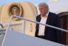 President Donald Trump arrives on Air Force One at Joint Base Andrews, Md., Sunday, May 4, 2025. (AP Photo/Manuel Balce Ceneta)