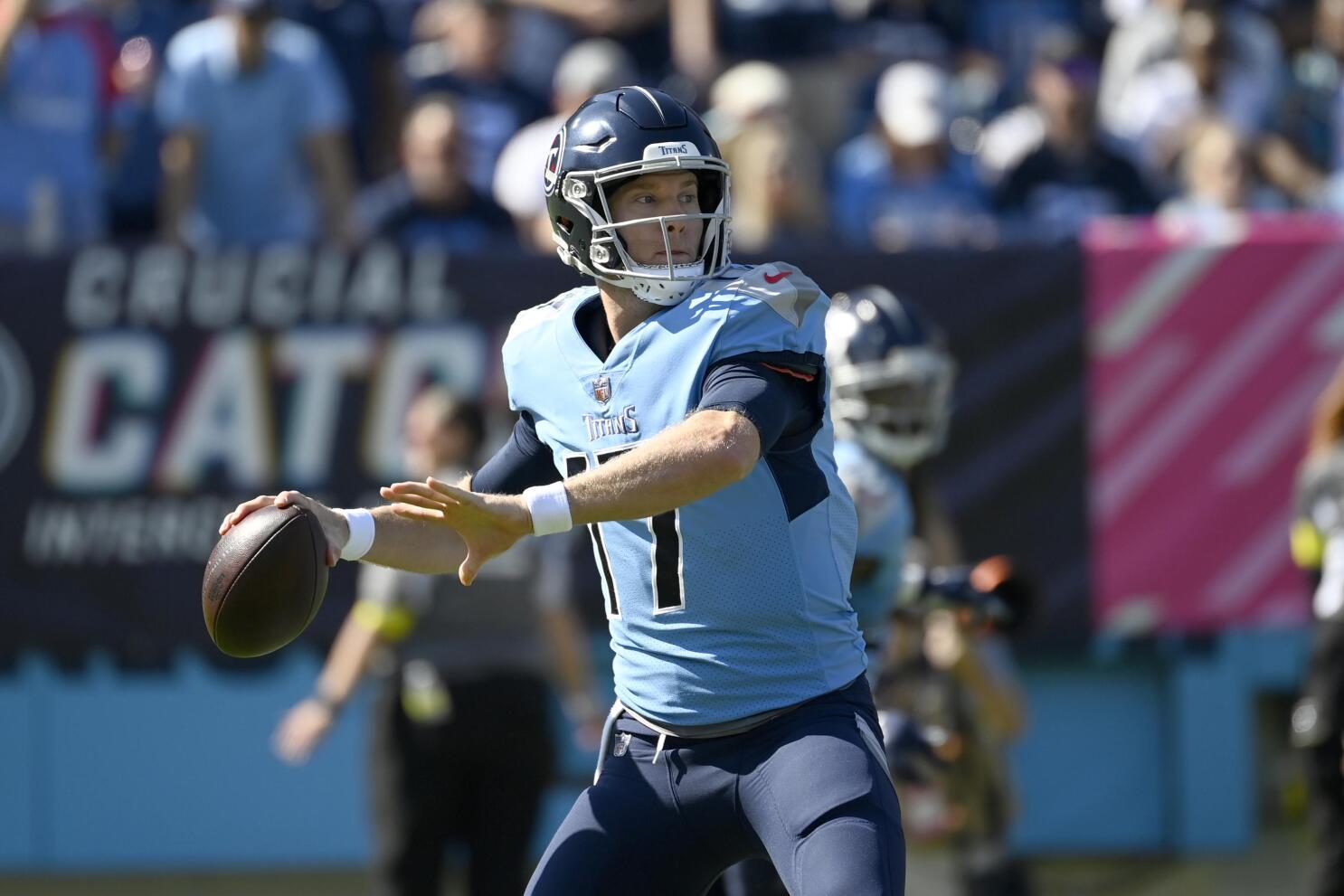 Titans QB Ryan Tannehill's ankle 'headed in right direction'