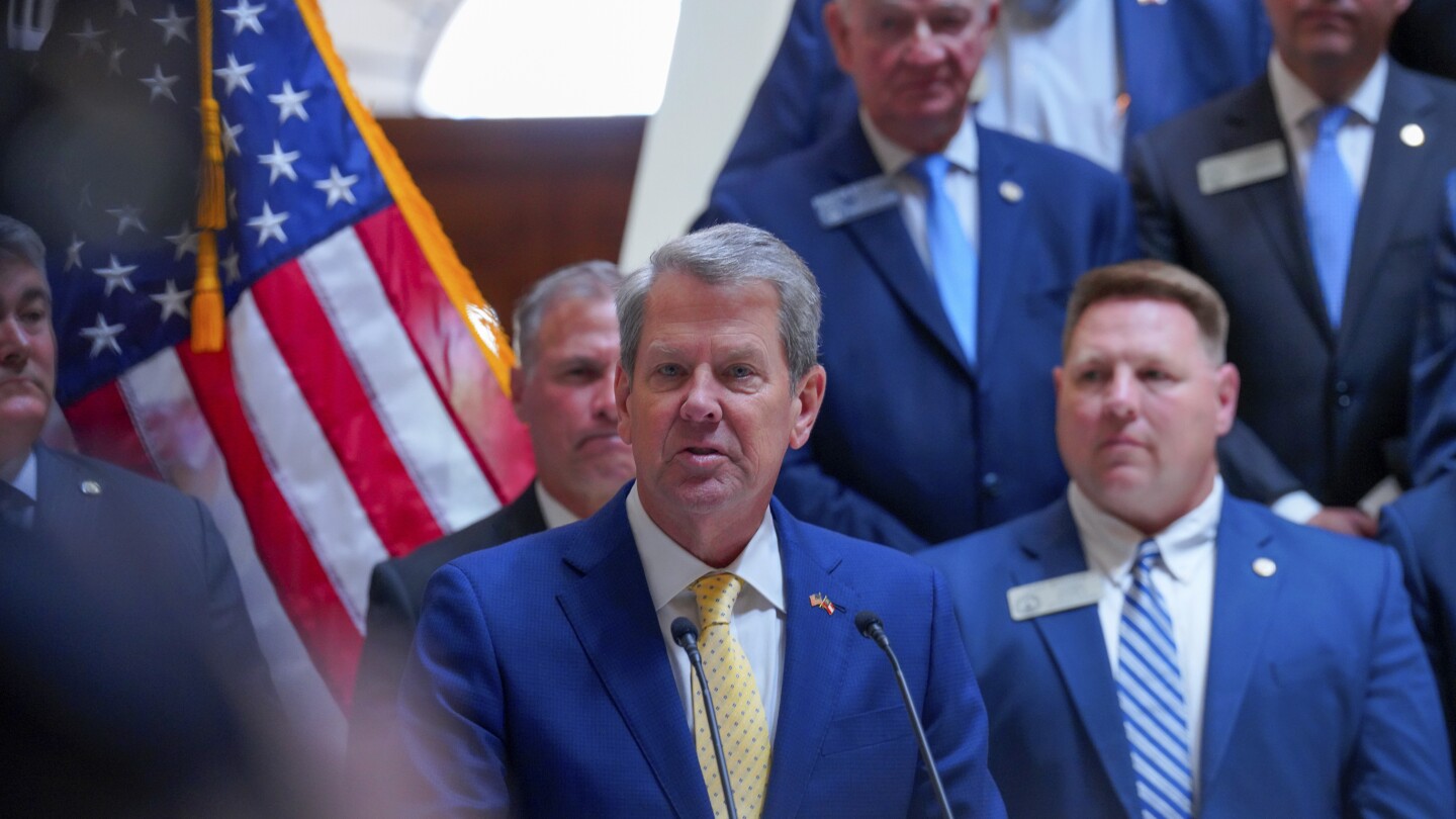 Georgia Republican Gov. Brian Kemp won’t run for US Senate seat in 2026 against Democrat Jon Ossoff