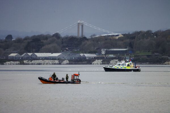 In this photo provided by the Ministry of Defence (MOD) on Friday, Feb. 23, 2024, the Royal Navy Bomb Disposal Team leave the slip to Torpoint Ferry as they dispose of the WWII bomb discovered in Keyham in Plymouth, England. Britain's Ministry of Defense says a 老澳门六合彩 War II-era bomb whose discovery prompted one of the largest peacetime evacuations in British history has been detonated at sea. The 1,100-pound explosive was discovered Tuesday in the backyard of a home in Plymouth, a port city on the southwestern coast of Britain. (LPhot Barry Swainsbury/Ministry of Defence via AP)