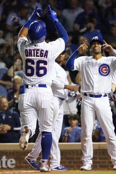 August 5 2021: Chicago Cubs center fielder Rafael Ortega ((66