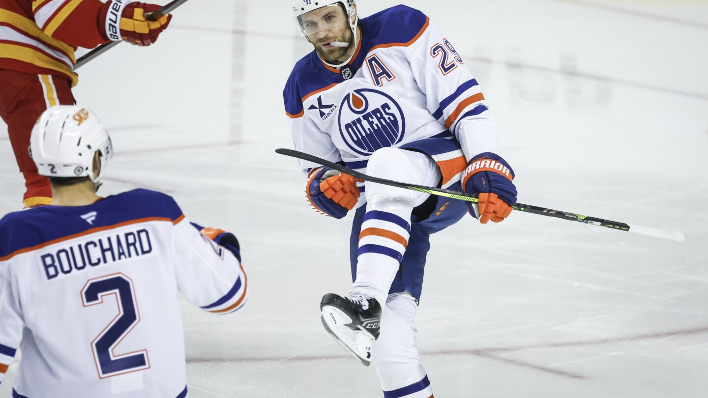 Oilers Beat Flames 4-2 Without McDavid