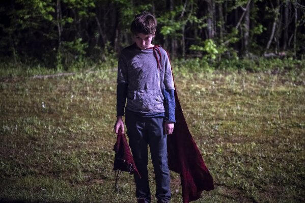 
              This image released by Sony Pictures shows Jackson A. Dunn in a scene from Screen Gems' "Brightburn." (Boris Martin/Sony Pictures  via AP)
            