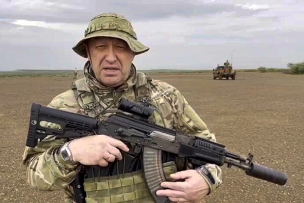 FILE - In this image taken from video released by Razgruzka_Vagnera telegram channel on Aug. 21, 2023, Yevgeny Prigozhin, the owner of the Wagner Group military company speaks to a camera at an unknown location. Prigozhin made his name as the profane and brutal mercenary boss who mounted an armed rebellion that was the most severe and shocking challenge to Russian President Vladimir Putin’s rule. (Razgruzka_Vagnera telegram channel via AP, File)