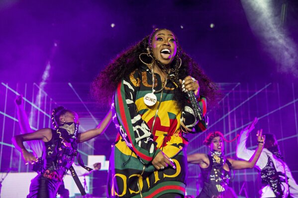 
              FILE - In this July 7, 2018 file photo, Missy Elliott performs at the 2018 Essence Festival in New Orleans. Elliott, one of rap’s greatest voices and also a songwriter and producer who has crafted songs for Beyonce and Whitney Houston, is one of the nominees for the 2019 Songwriters Hall of Fame. She is the first female rapper nominated for the prestigious prize and could also become the third rapper to enter the organization following recent inductees Jay-Z and Jermaine Dupri. (Photo by Amy Harris/Invision/AP, File)
            