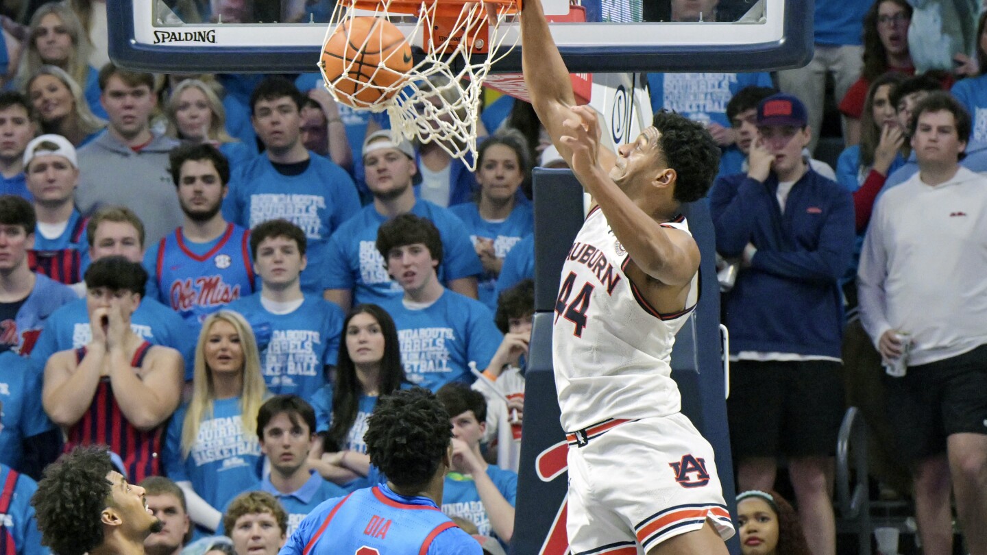 Auburn, Duke remain 1-2 atop latest AP Top 25; Maryland jumps in for 1st time since 2023