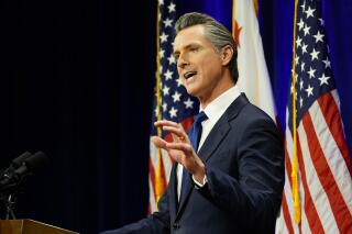 FILE -California Gov. Gavin Newsom delivers his annual State of the State address in Sacramento, Calif., Tuesday, March 8, 2022. Newsom will not deliver a State of the State address this year. Instead, he will tour the state to highlight his major policy proposals. (AP Photo/Rich Pedroncelli, File)