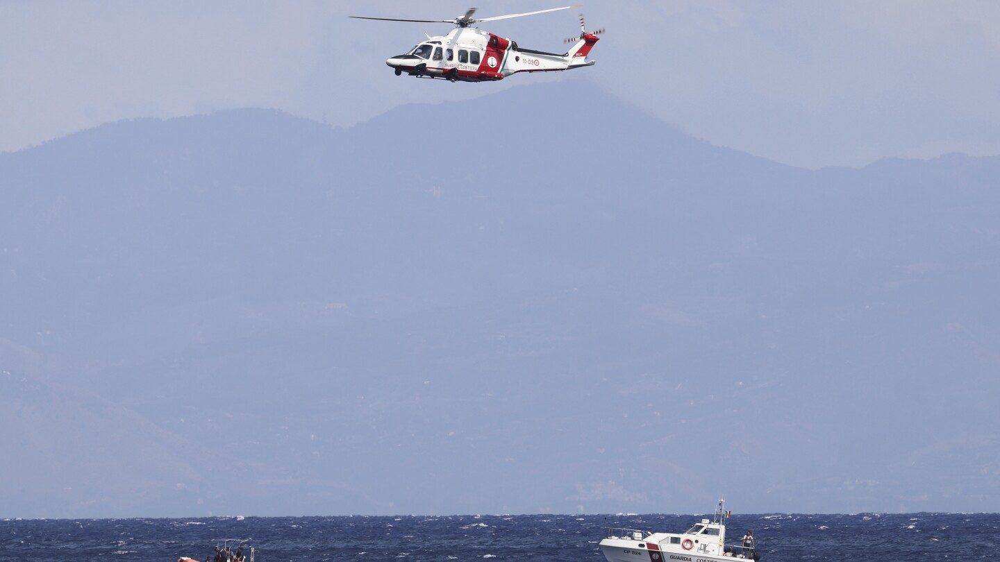 Search continues for British tech magnate and 5 others after luxury superyacht sinks off Sicily